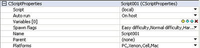 Script entity properties